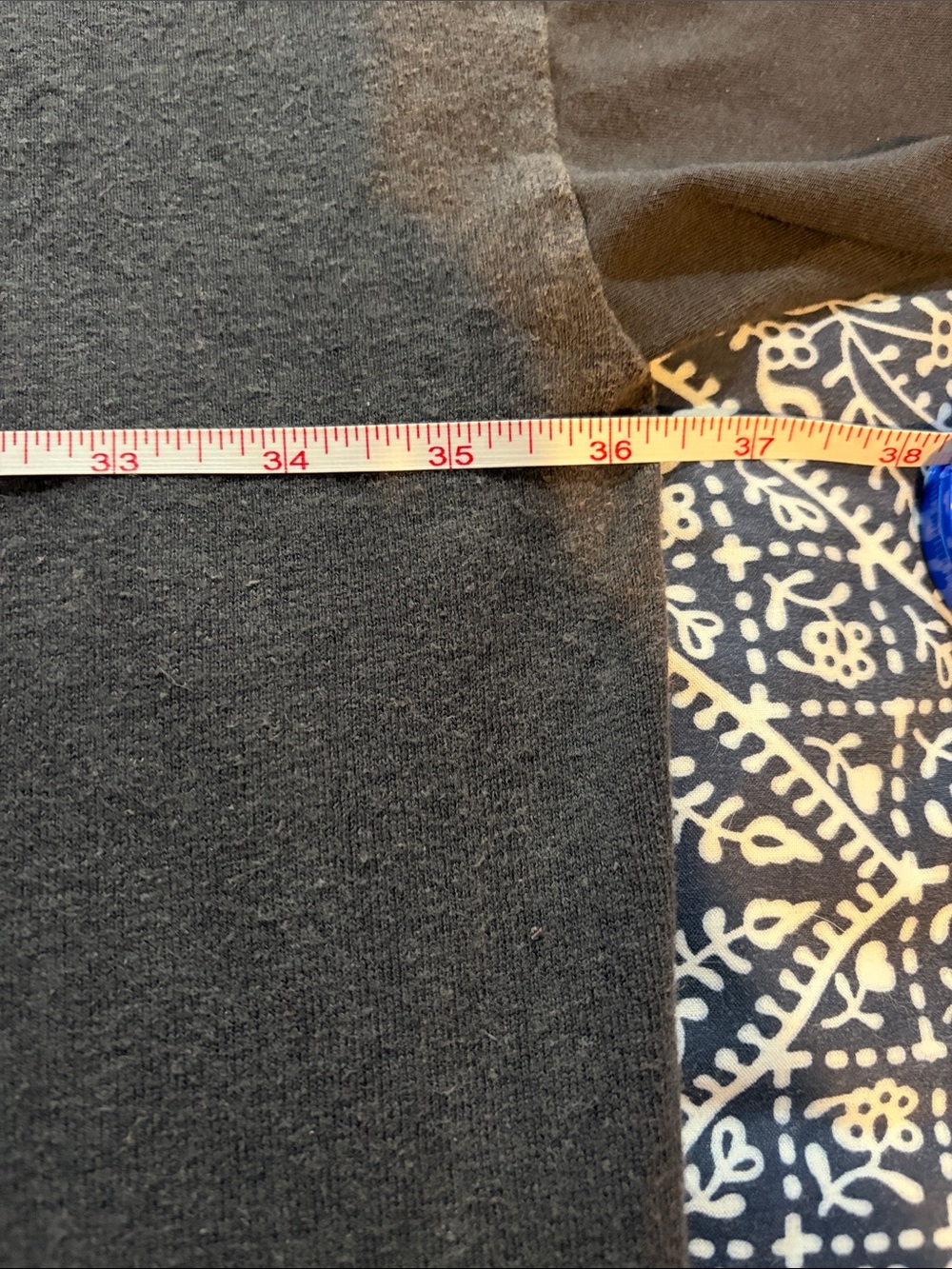 Blue Fish Gray Long Sleeve Top with Coral and Purple Graphic - Picture 5 of 6